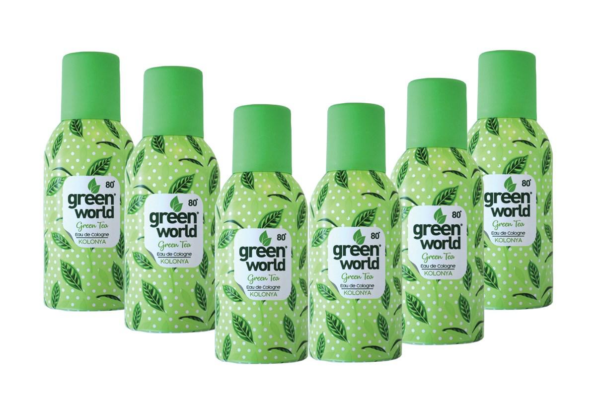 Green World Yeşil Çay Sprey Kolonya 150 ml 6'lı