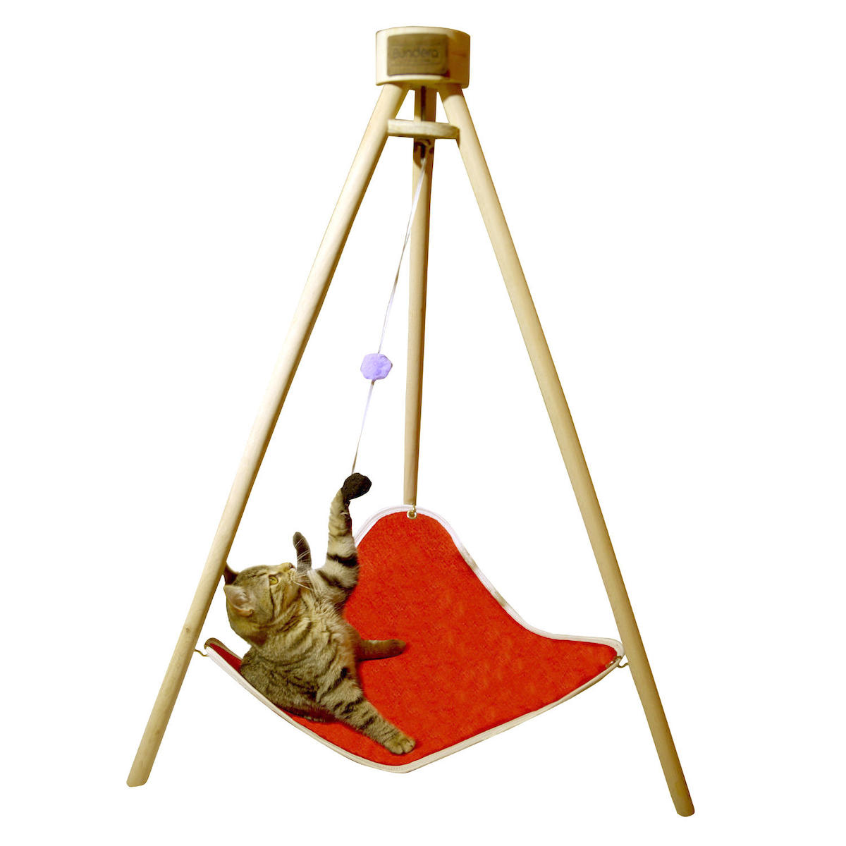 Bundera Piramit Küçük Irk Köpek Yatağı Kırmızı