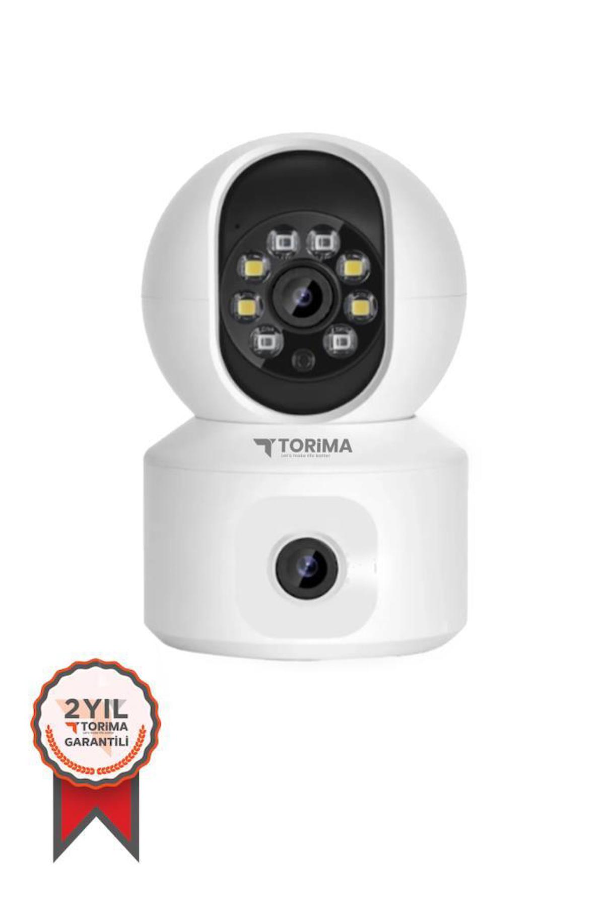 Torima CMR-10 Ethernet Mini 1 Kameralı 360 Derece Dönen Gece Görüşlü IP İç Mekan Kablolu Güvenlik Kamerası