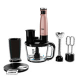 Beko Rhb 5050 R Floral Rose 900 ml Turbolu Çift Bıçaklı Blender Seti Rose-Siyah