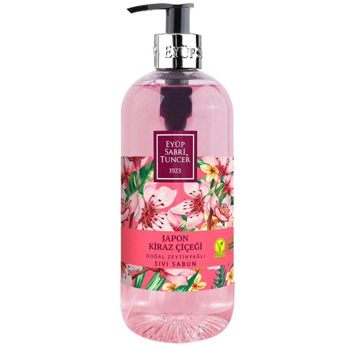 Eyüp Sabri Tuncer Japon Kiraz Çiçeği - Zeytinyağlı Nemlendiricili Sıvı Sabun 500 ml Tekli