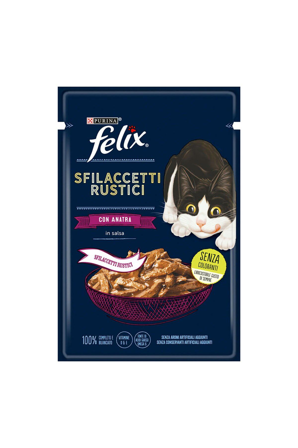 Felix Sfilaccetti Rustici Ton Balıklı Yetişkin Yaş Kedi Maması 26x80 gr