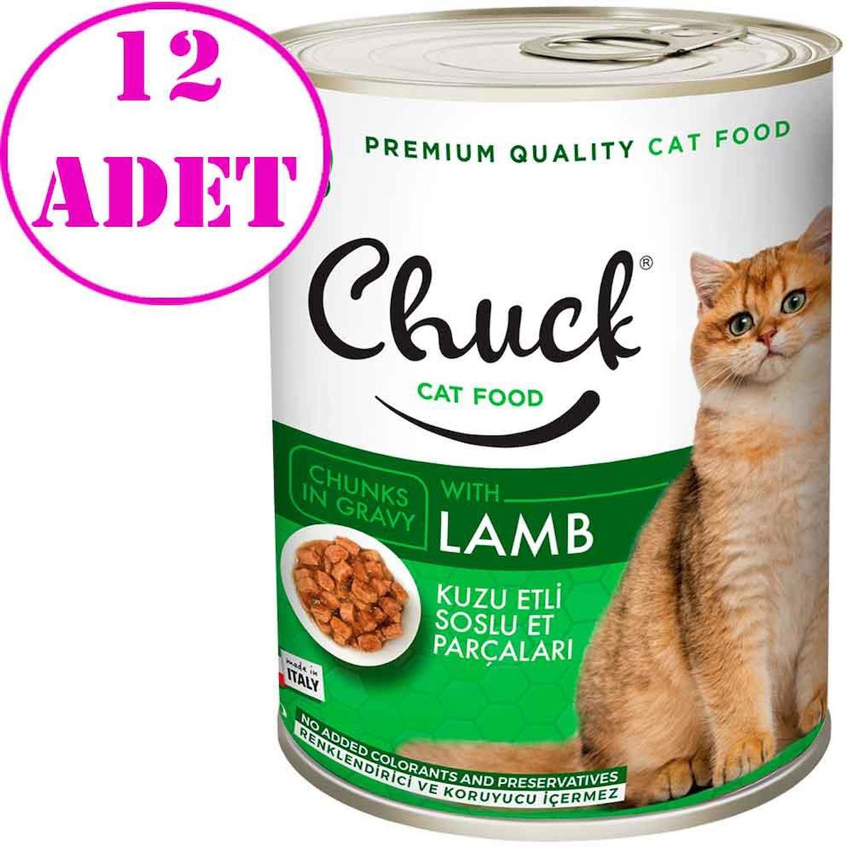 Chuck Chunks In Gravy Kuzu Etli Yetişkin Yaş Kedi Maması 12x415 gr