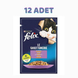 Felix Le Ghiottoneire Kuzu Etli Yetişkin Yaş Kedi Maması 12x85 gr