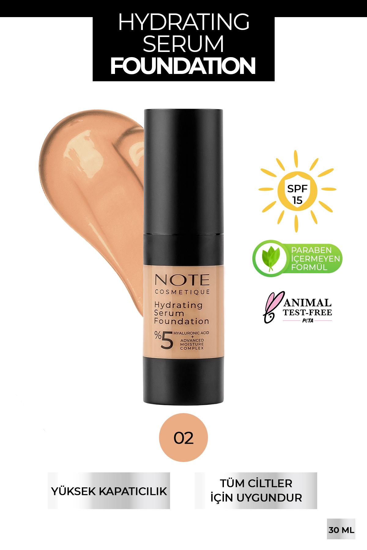 Note Hydrating 2 Güneş Koruyuculu Likit Serum Fondöten 35 ml