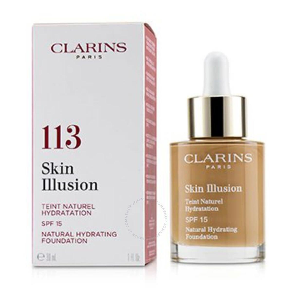 Clarins Skin Illusion 113 Chesnut Güneş Koruyuculu Likit Serum Fondöten 30 ml