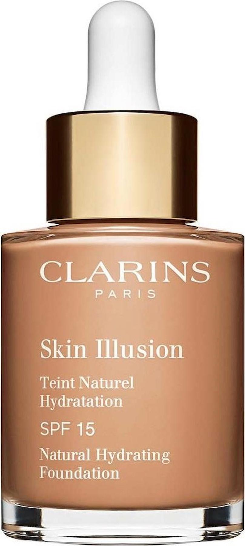 Clarins Skin Illusion 111 Auburn Güneş Koruyuculu Likit Serum Fondöten 30 ml