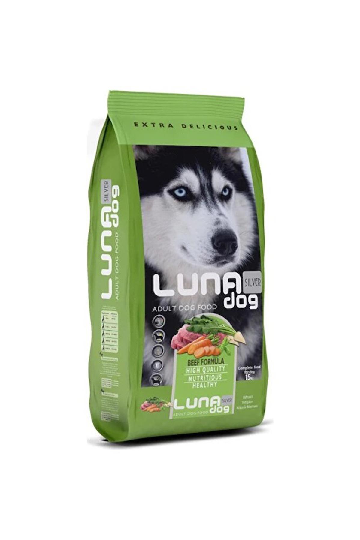 Luna Silver Sığır Etli Tüm Irklar Yetişkin Kuru Köpek Maması 15 kg