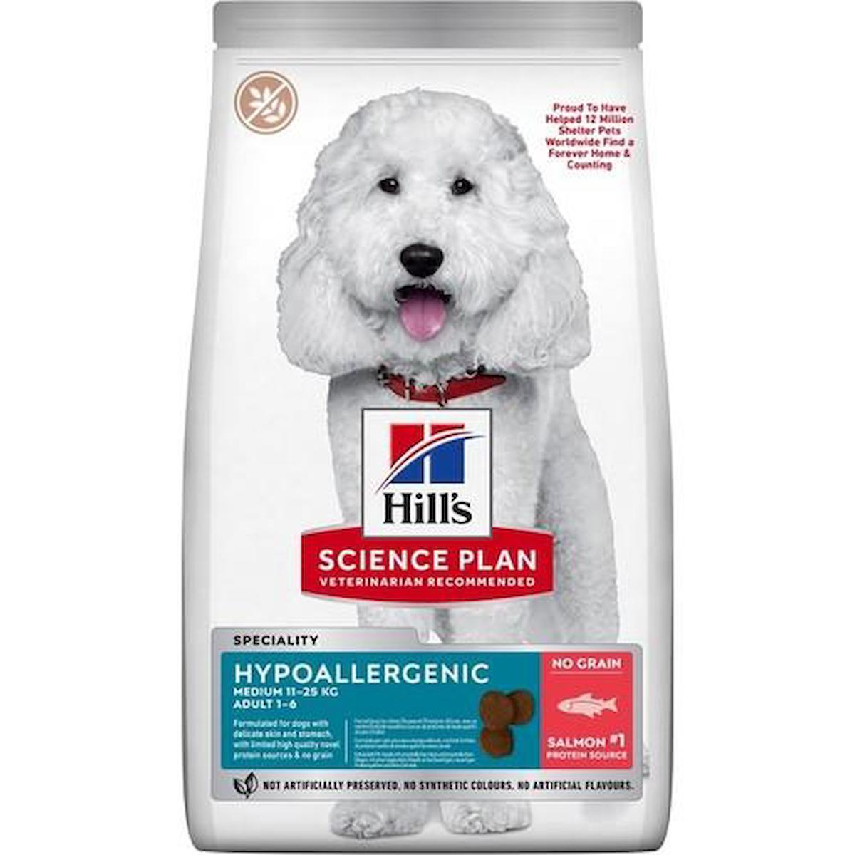 Hill'S Hypoallergenic Somonlu Orta Irk Yetişkin Kuru Köpek Maması 12 kg