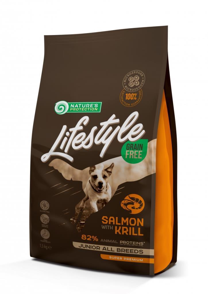 Nature'S Protection Lifestyle Karidesli ve Somonlu Tüm Irklar Yavru Kuru Köpek Maması 1.5 kg