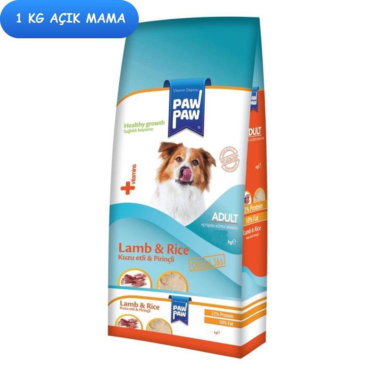 Paw Paw Healthy Growth Kuzu Etli Tüm Irklar Yetişkin Kuru Köpek Maması 1 kg