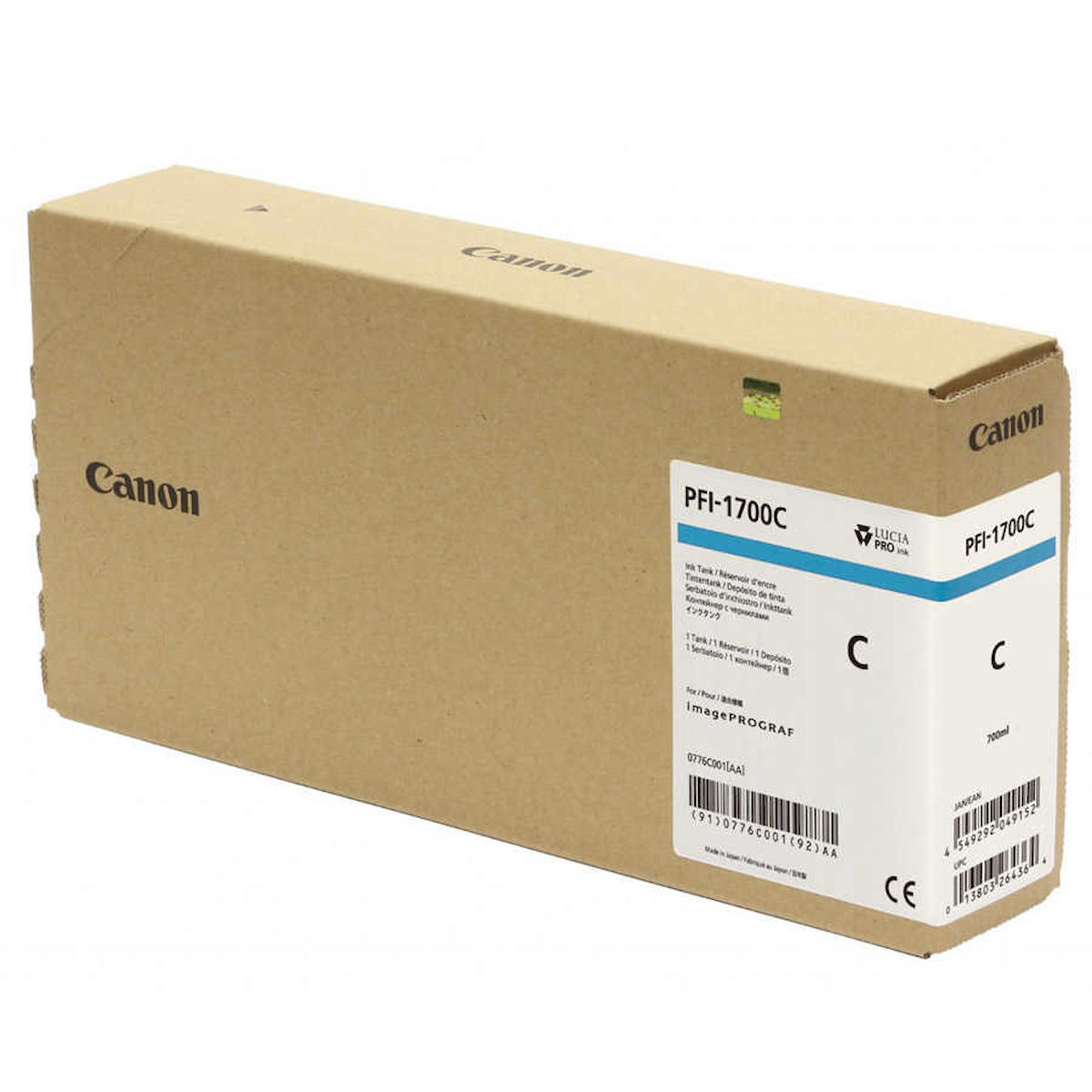 Canon PFI 1700C/0776C001 Orijinal Mavi Mürekkep Kartuş