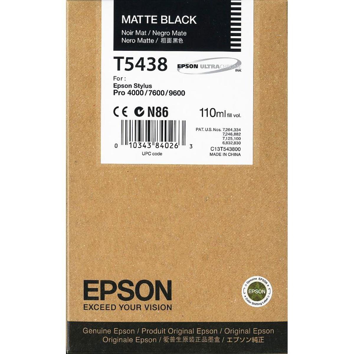 Epson T5438-C13T543800 Orijinal Siyah Mürekkep Kartuş