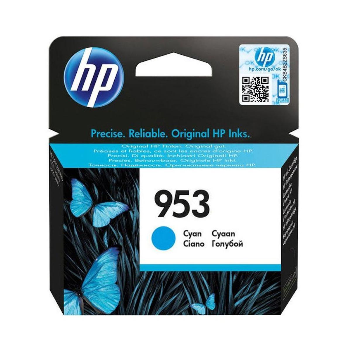 HP 953-F6U12A Orijinal Mavi Mürekkep Kartuş