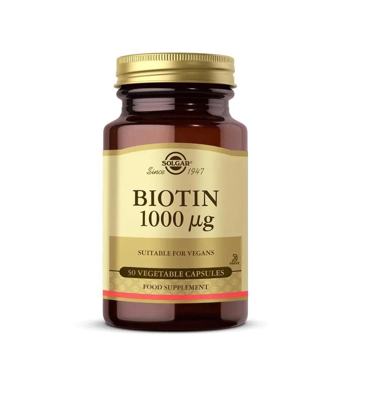 Solgar Biotin Sade Unisex Vitamin 50 Kapsül