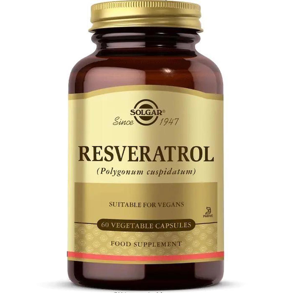 Solgar Resveratrol Aromasız Unisex Vitamin 60 Kapsül