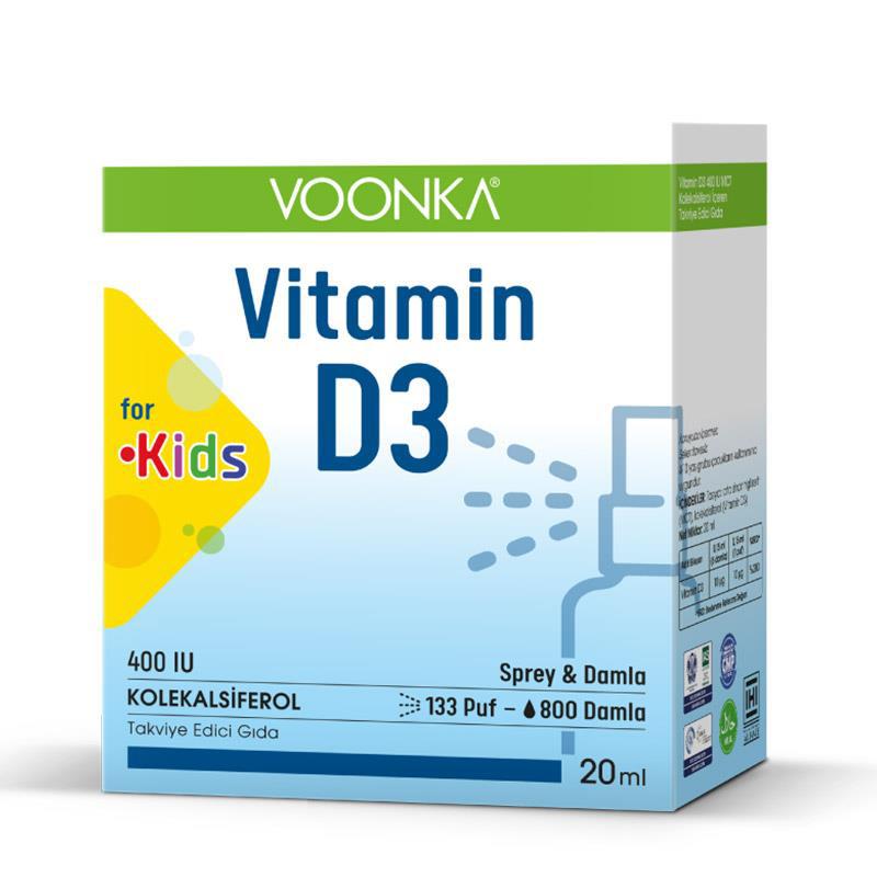 Voonka Vitamin D3 Sade Çocuk 20 ml