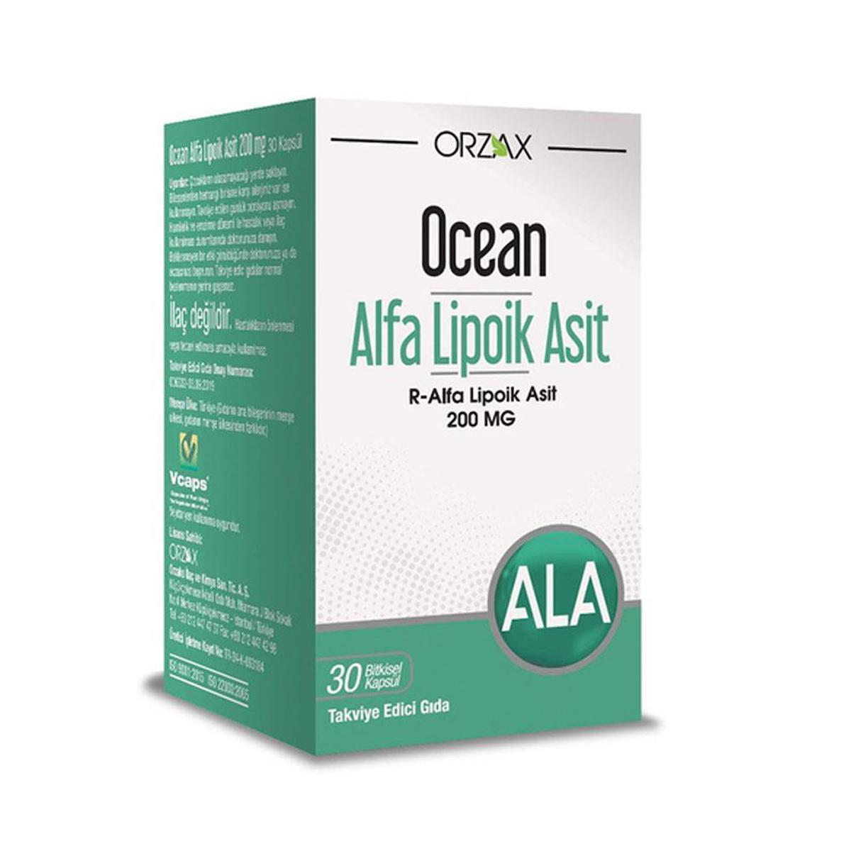 Ocean Orzax Alfa Lipoik Asit Sade Unisex Vitamin 30 Tablet