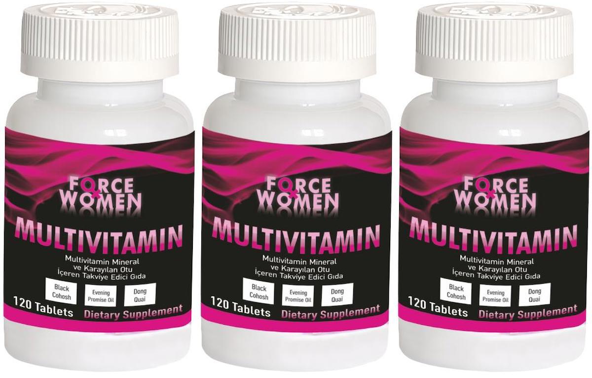 Force Nutrition Aromasız Kadın Vitamin 3x120 Tablet