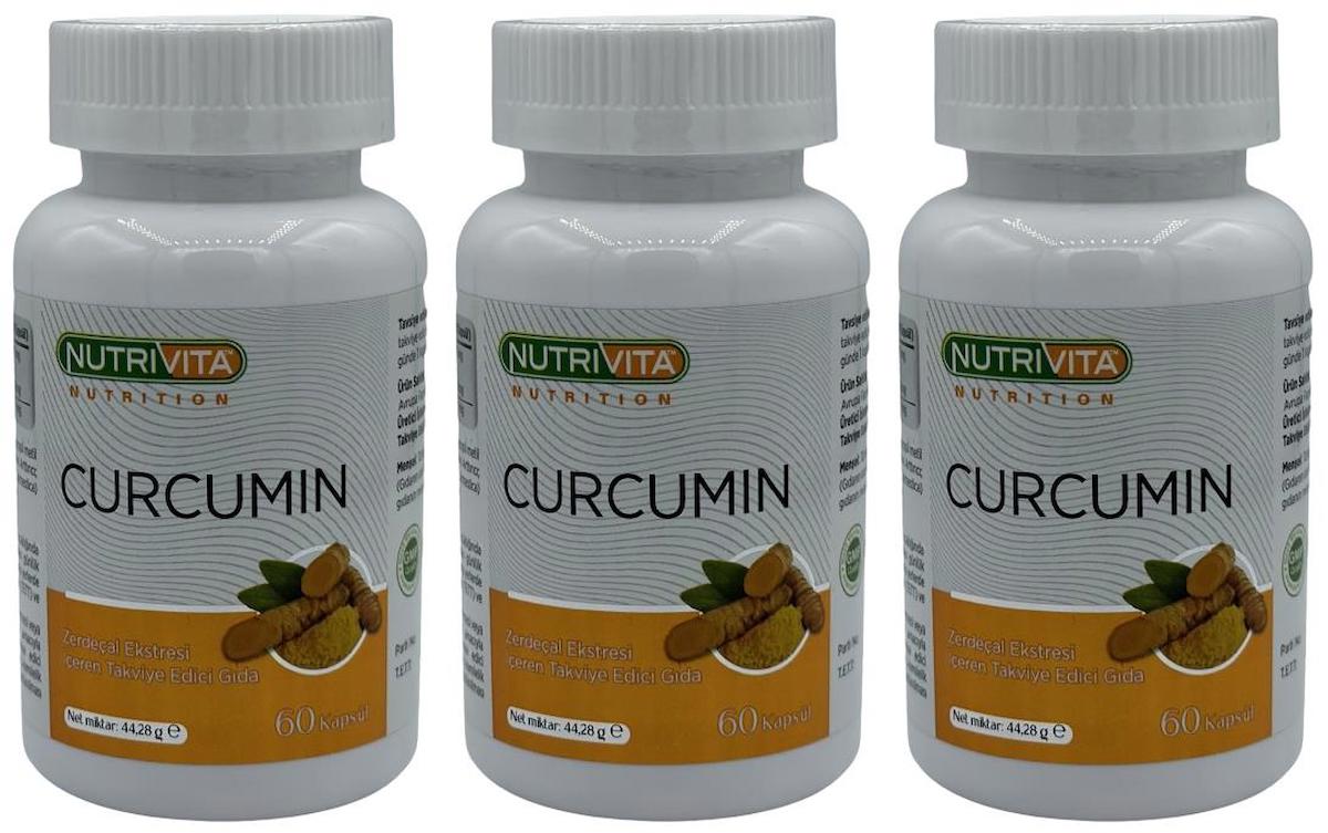 Nutrivita Nutrition Curcumin Aromasız Unisex Vitamin 3x60 Tablet