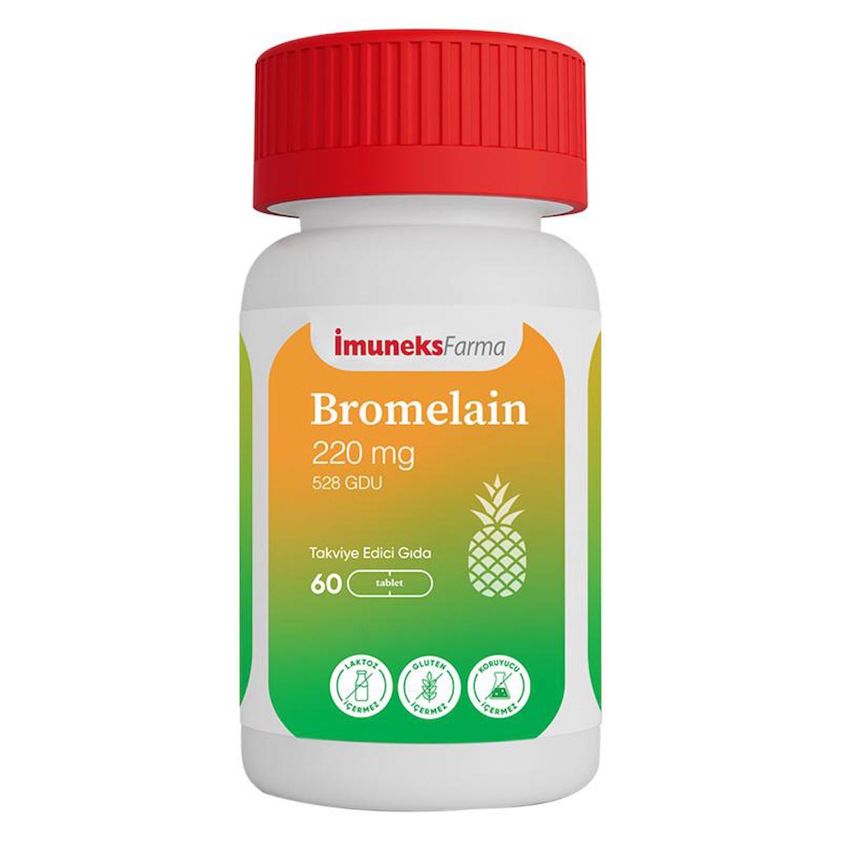 Imuneks Farma Bromelain Aromasız Unisex Vitamin 60 Kapsül