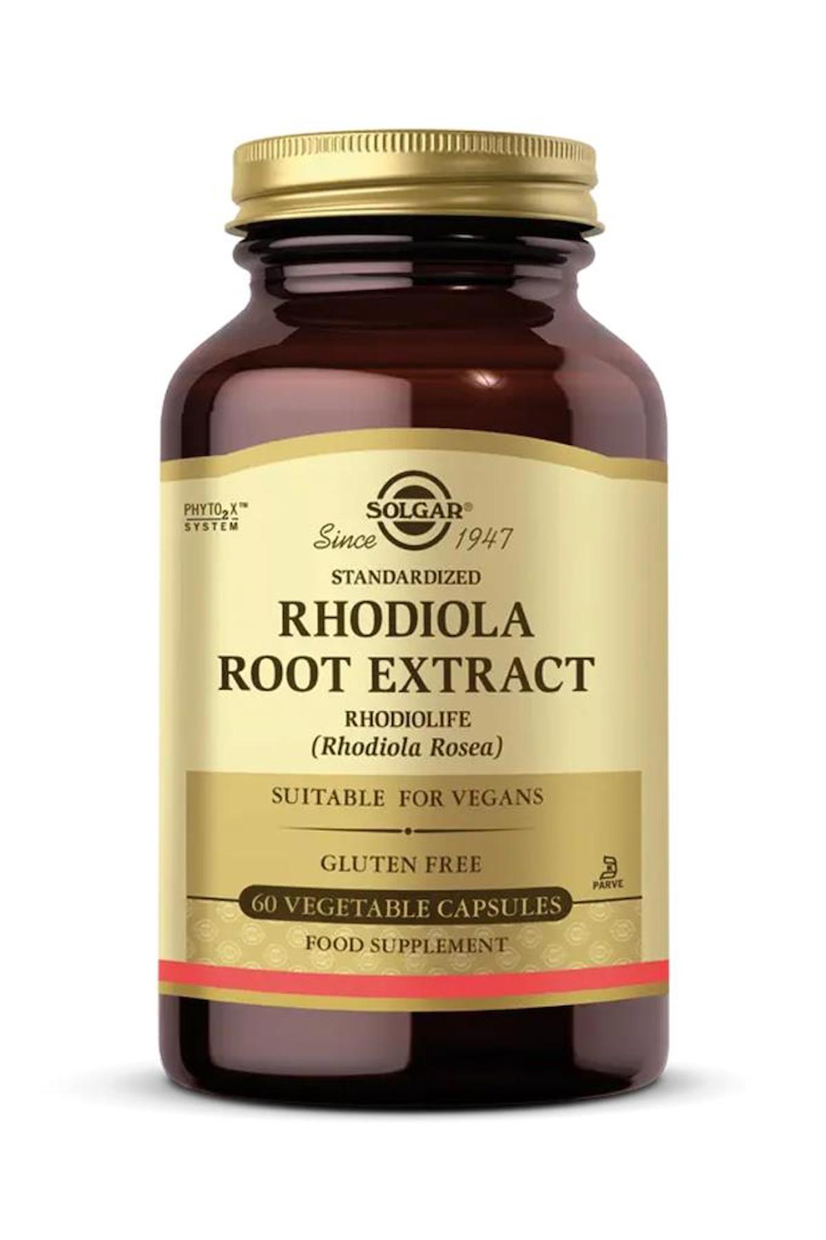 Solgar Rhodiola Root Extract Sade Unisex Vitamin 60 Kapsül