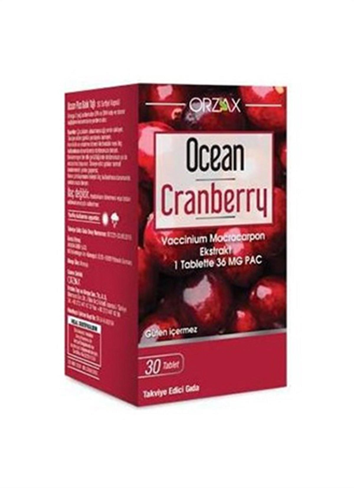 Ocean Orzax Cranberry Aromasız Unisex Vitamin 30 Tablet