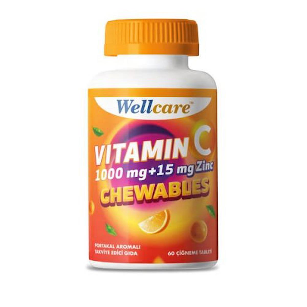 Wellcare C Vitamini Aromalı Unisex 60 Tablet