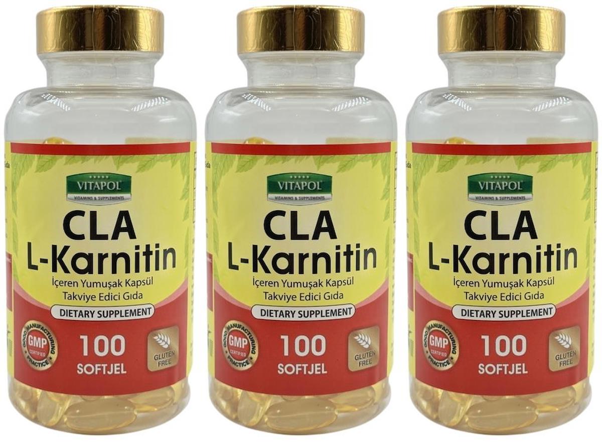 Vitapol Cla L-Karnitin Aromasız Unisex Vitamin 3x100 Kapsül