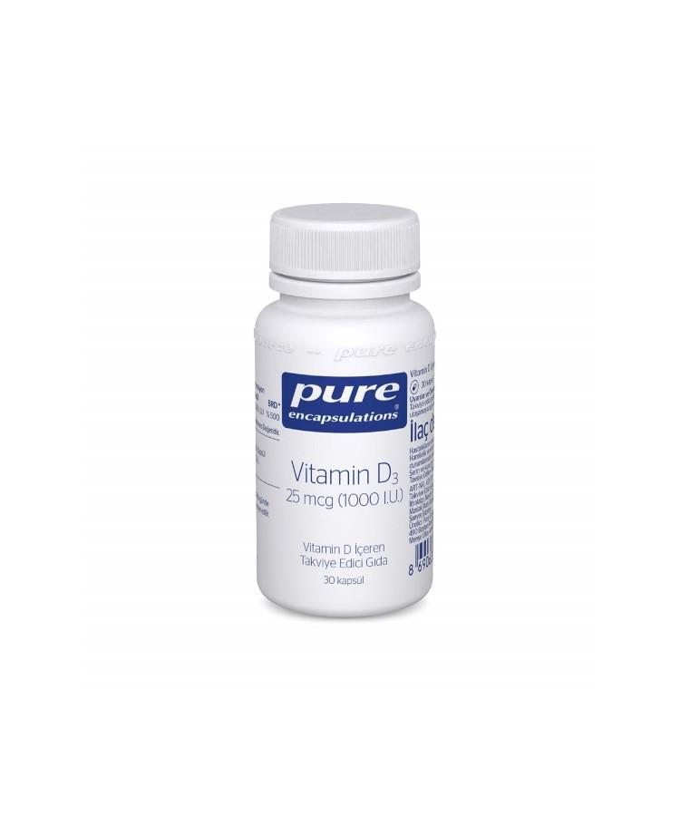 Pure Encapsulations Vitamin D3 Aromasız Unisex 30 Kapsül