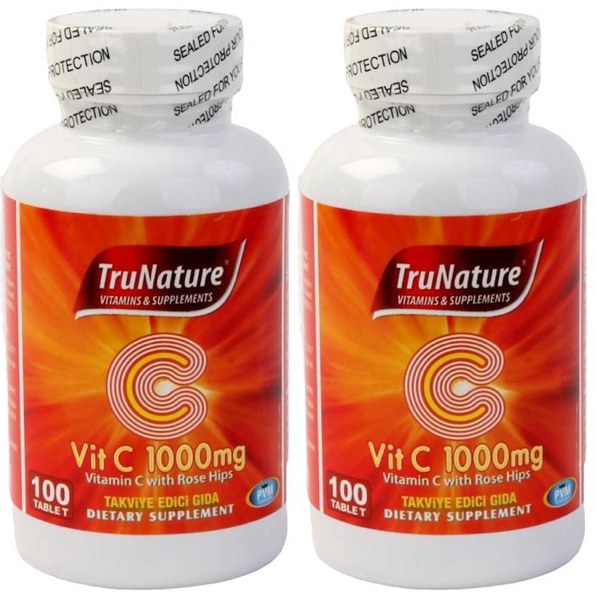 Trunature C Vitamini Aromasız Unisex 2x100 Tablet