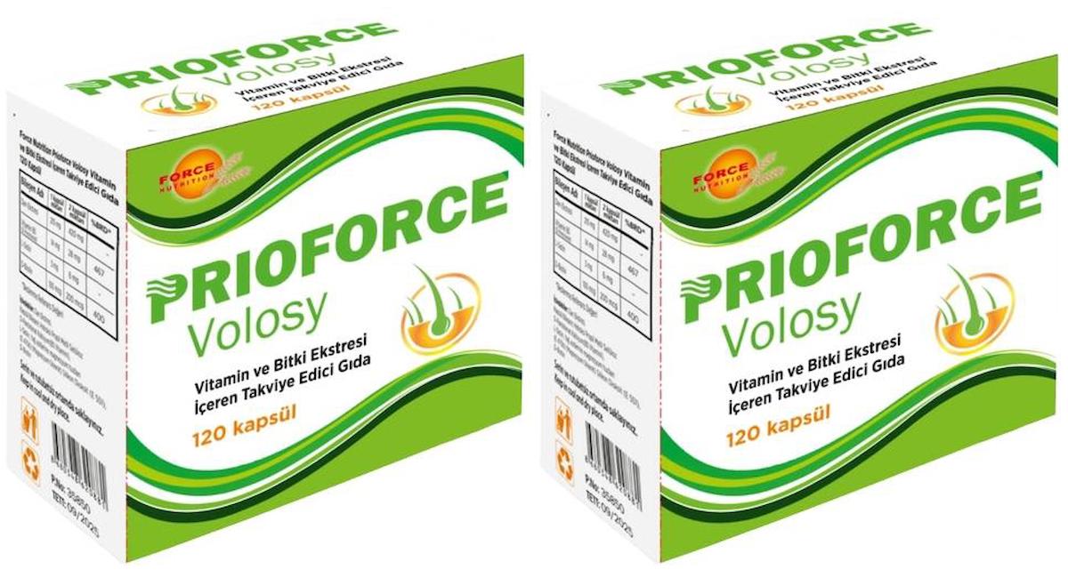 Force Nutrition Prioforce Volosy Aromasız Unisex Vitamin 2x120 Kapsül