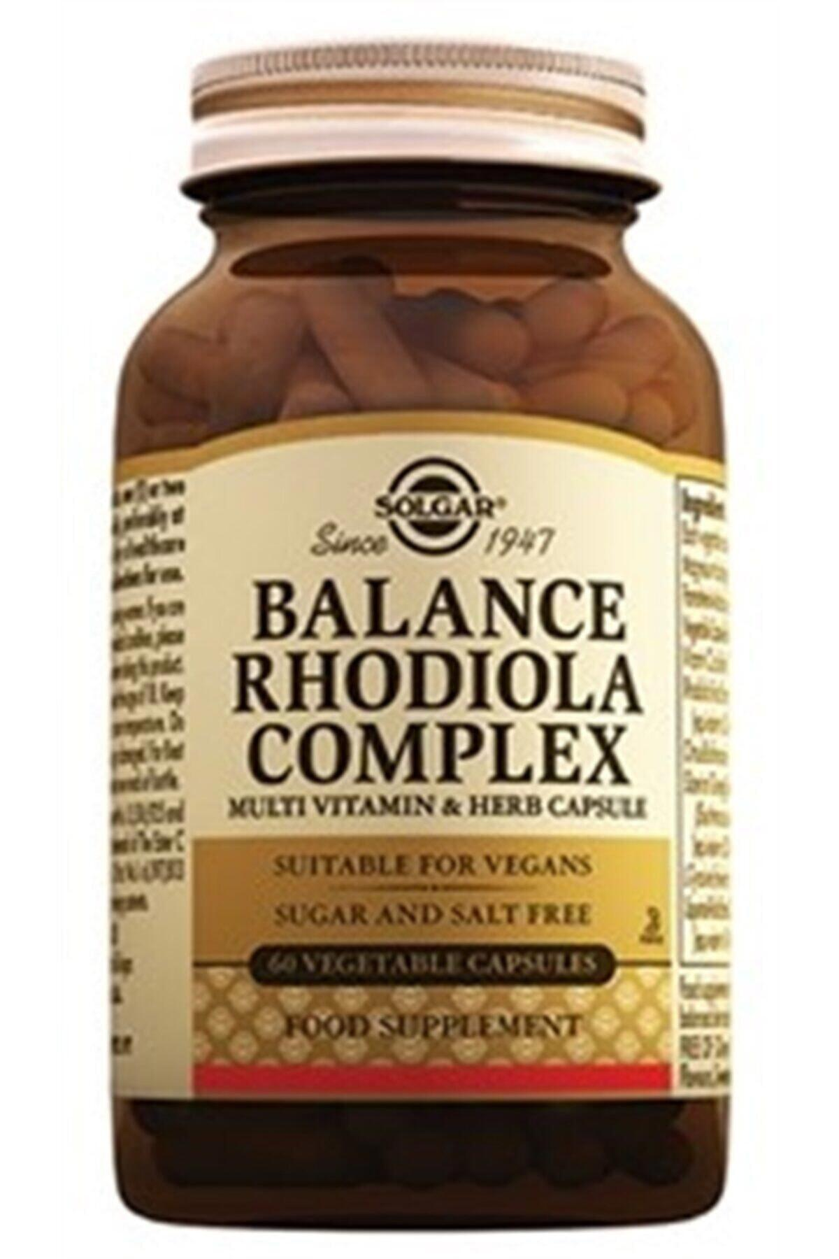 Solgar Balance Rhodiola Aromasız Unisex Vitamin 60 Kapsül