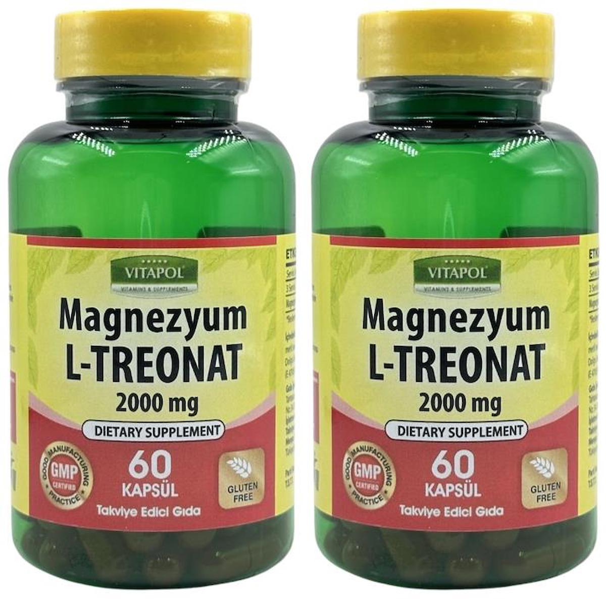 Vitapol Magnezyum L-Treonat Aromasız Unisex Vitamin 2x60 Kapsül