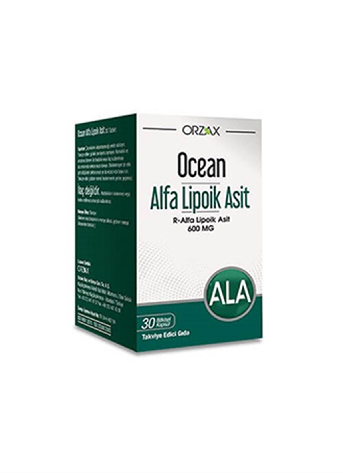 Ocean Orzax Alfa Lipoik Asit Aromasız Unisex Vitamin 30 Kapsül
