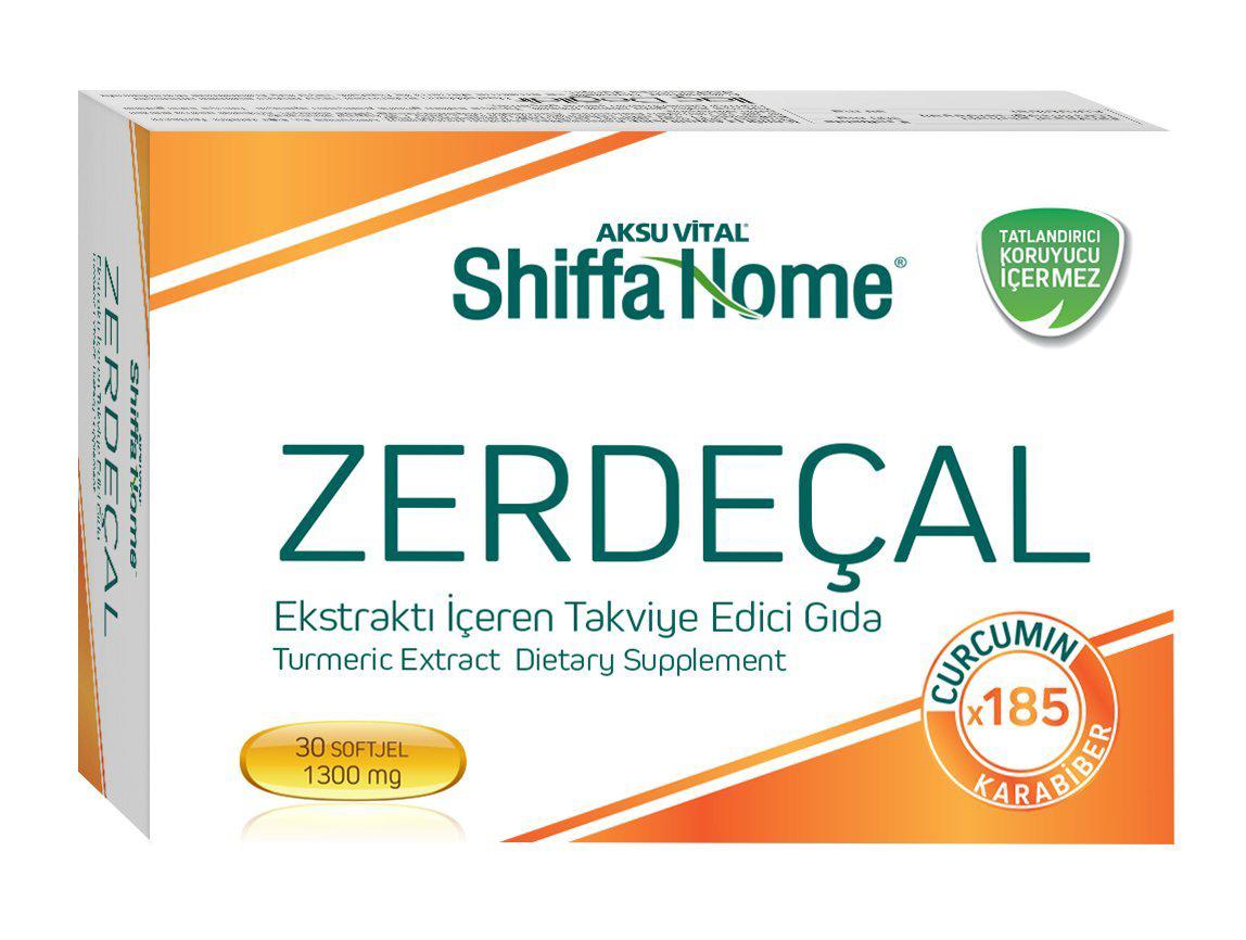 Shiffa Home Zerdeçal Aromalı Unisex Vitamin 30 Kapsül