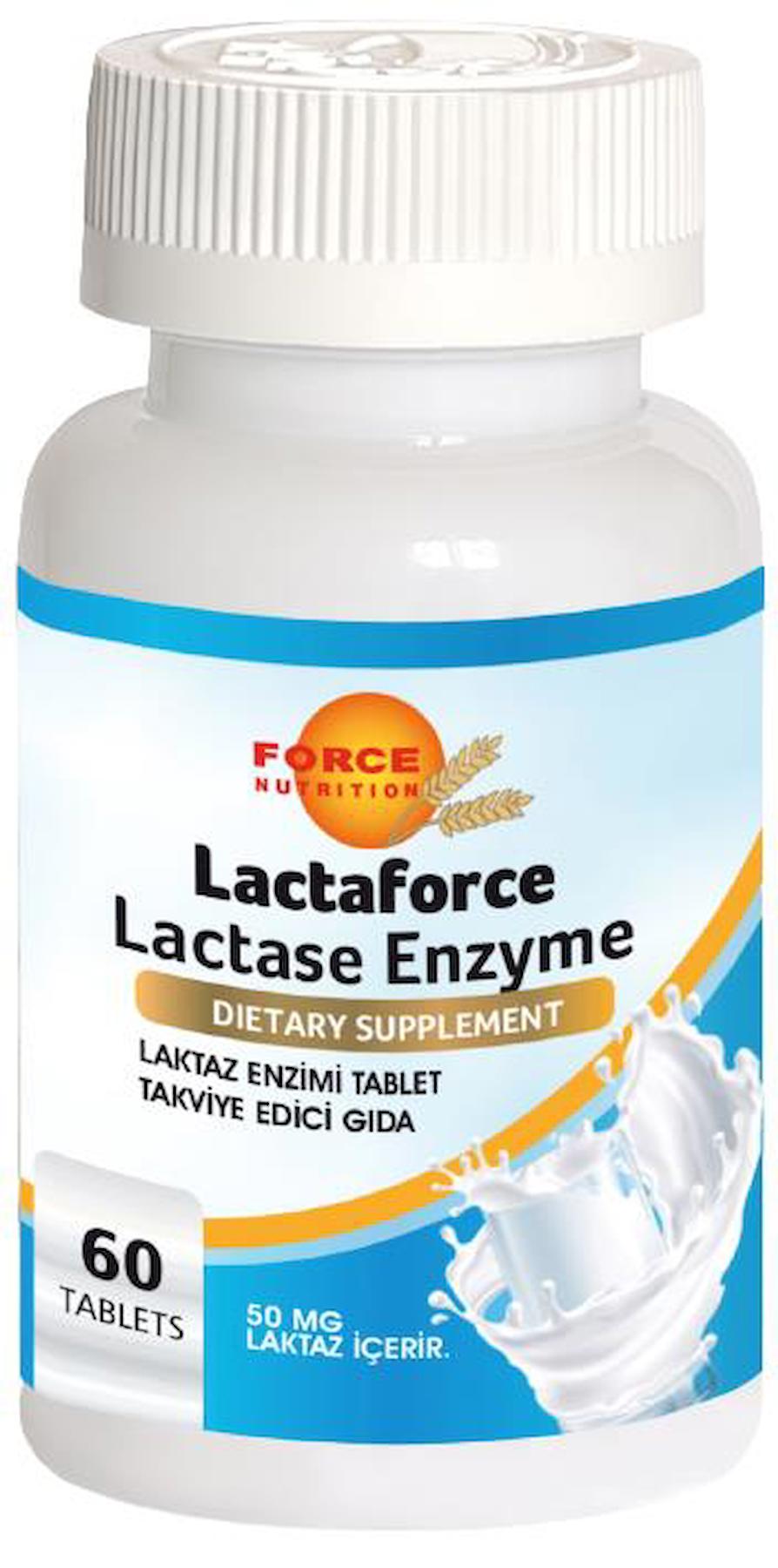 Force Nutrition Laktaz Enzimi Aromasız Unisex Vitamin 60 Tablet