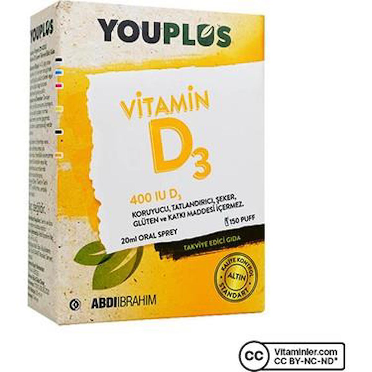 Youplus Vitamin D3 Aromalı Unisex 20 ml
