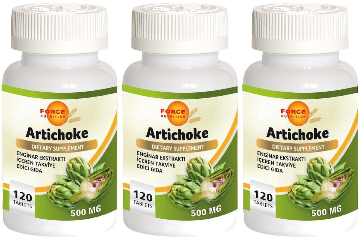 Force Nutrition Artichoke Aromasız Unisex Vitamin 3x120 Tablet