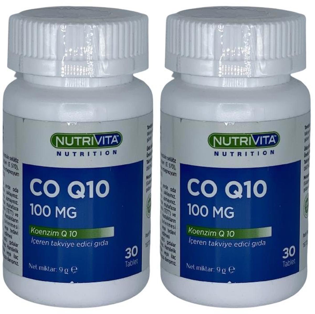 Nutrivita Nutrition Coenzyme Q10 Aromasız Unisex Vitamin 2x30 Tablet