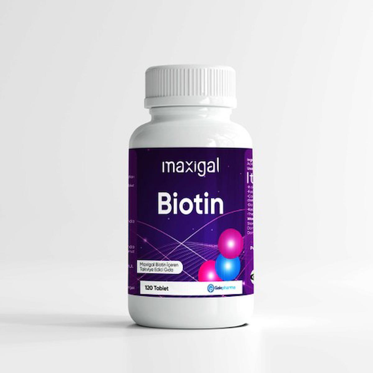 Maxigal Biotin Aromasız Unisex Vitamin 120 Tablet