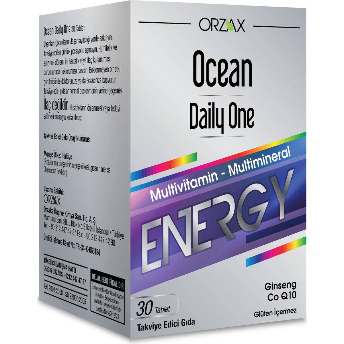 Ocean Daily One Energy Unisex Vitamin 30 Tablet