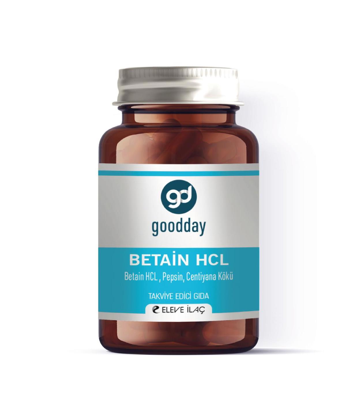 Goodday Betain Hcl+ Pepsin Aromasız Unisex Vitamin 60 Kapsül