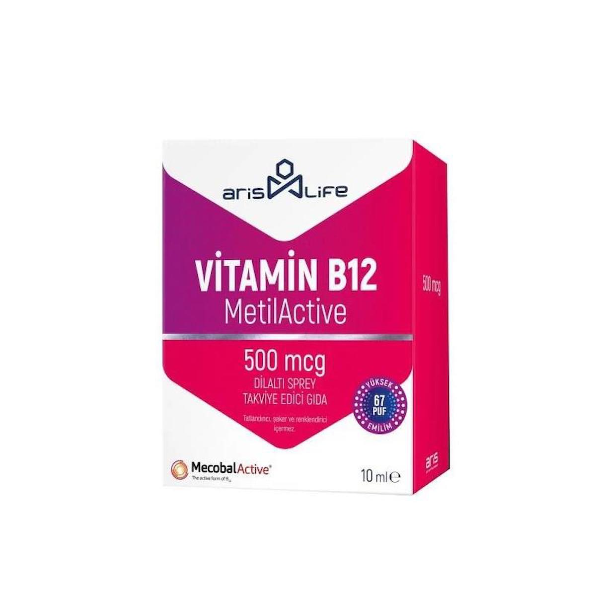 Aris Life Metilkobalamin Sade Çocuk - Yetişkin Vitamin 500 mg