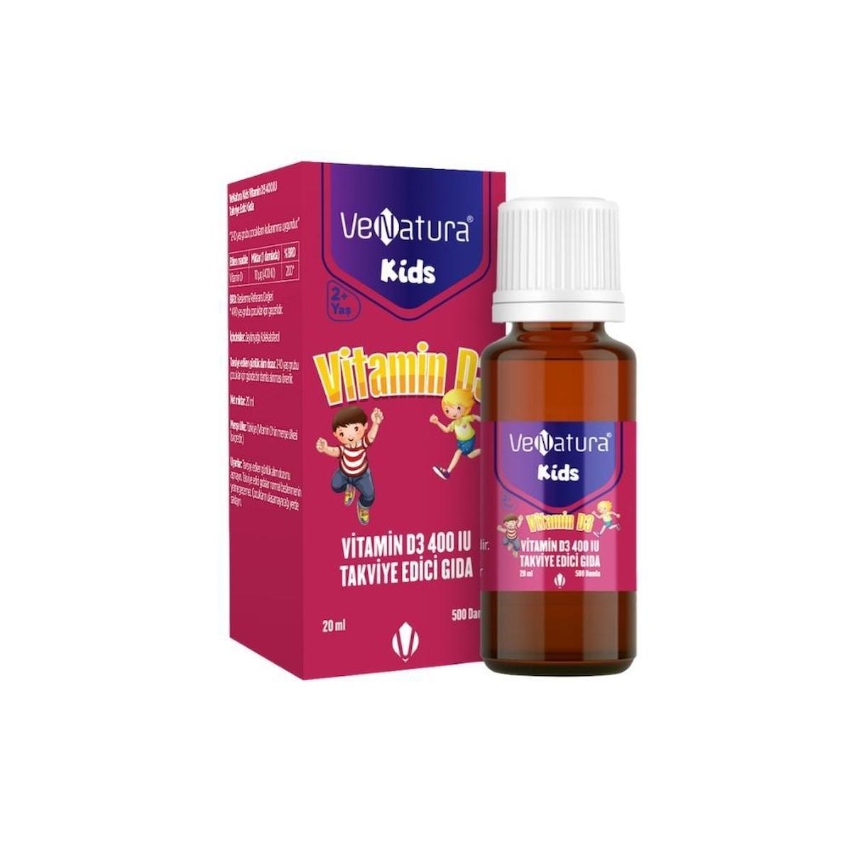 Venatura Vitamin D3 Aromasız Çocuk 20 ml