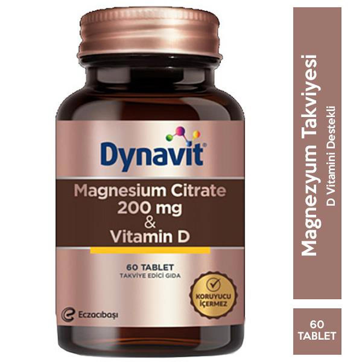 Dynavit Magnezyum Citrate Aromasız Unisex Vitamin 60 Tablet