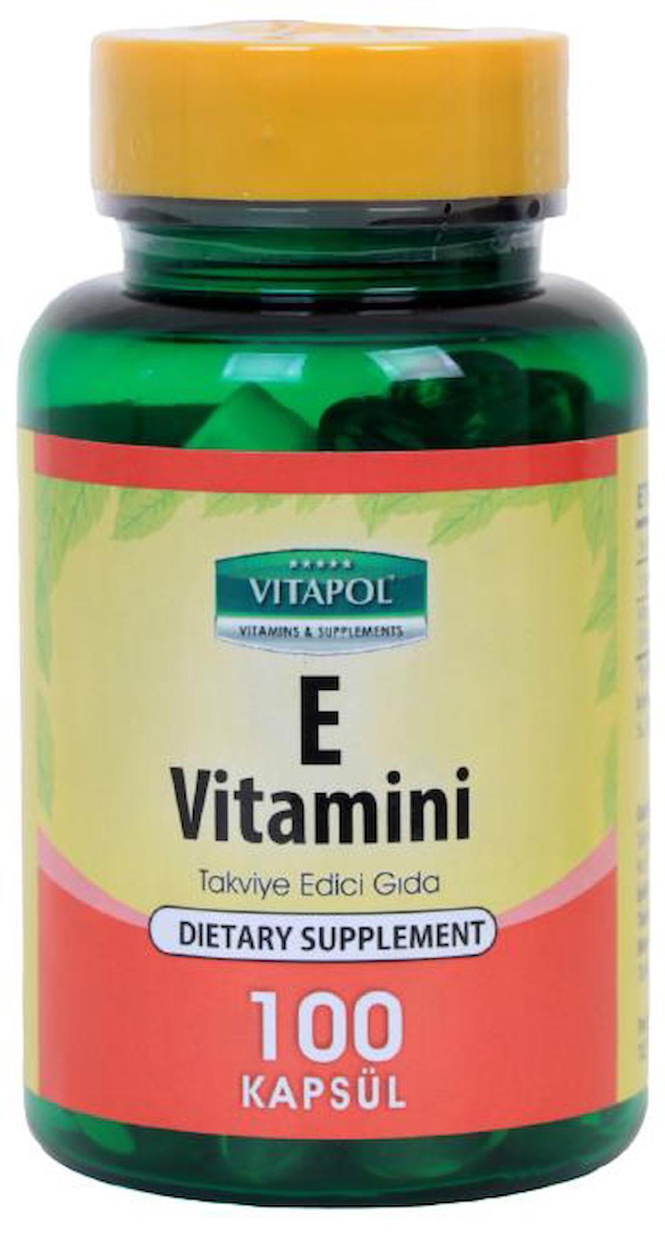 Vitapol E Vitamini Aromasız Unisex 100 Kapsül