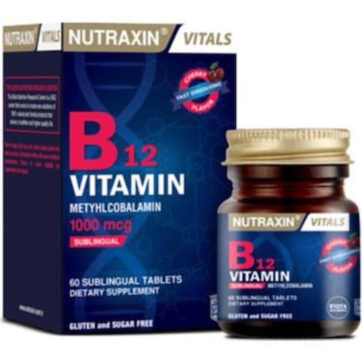 Nutraxin Plus B12 Aromasız Unisex Vitamin 60 Tablet