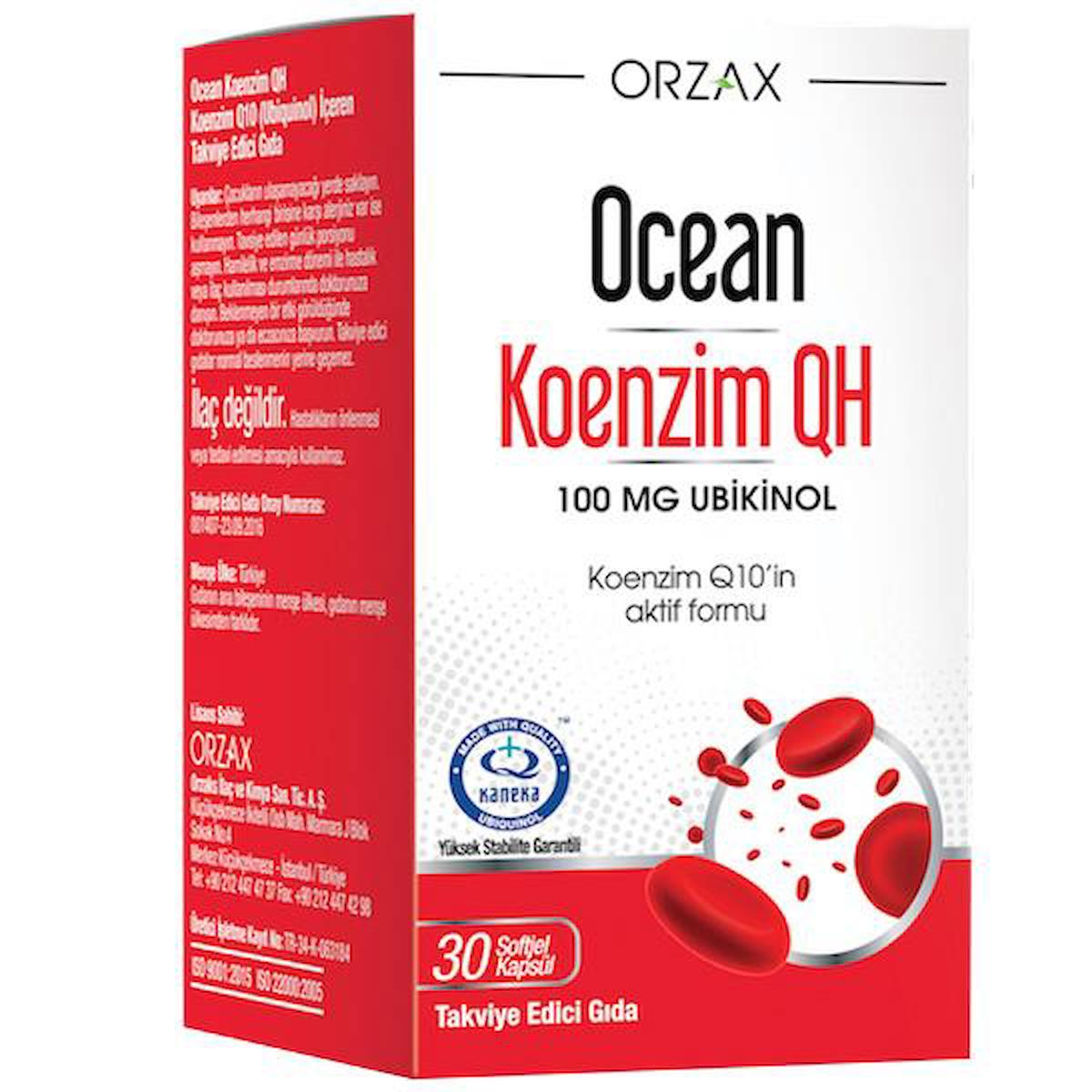 Ocean Orzax Koenzim Q10 Aromasız Unisex Vitamin 30 Kapsül