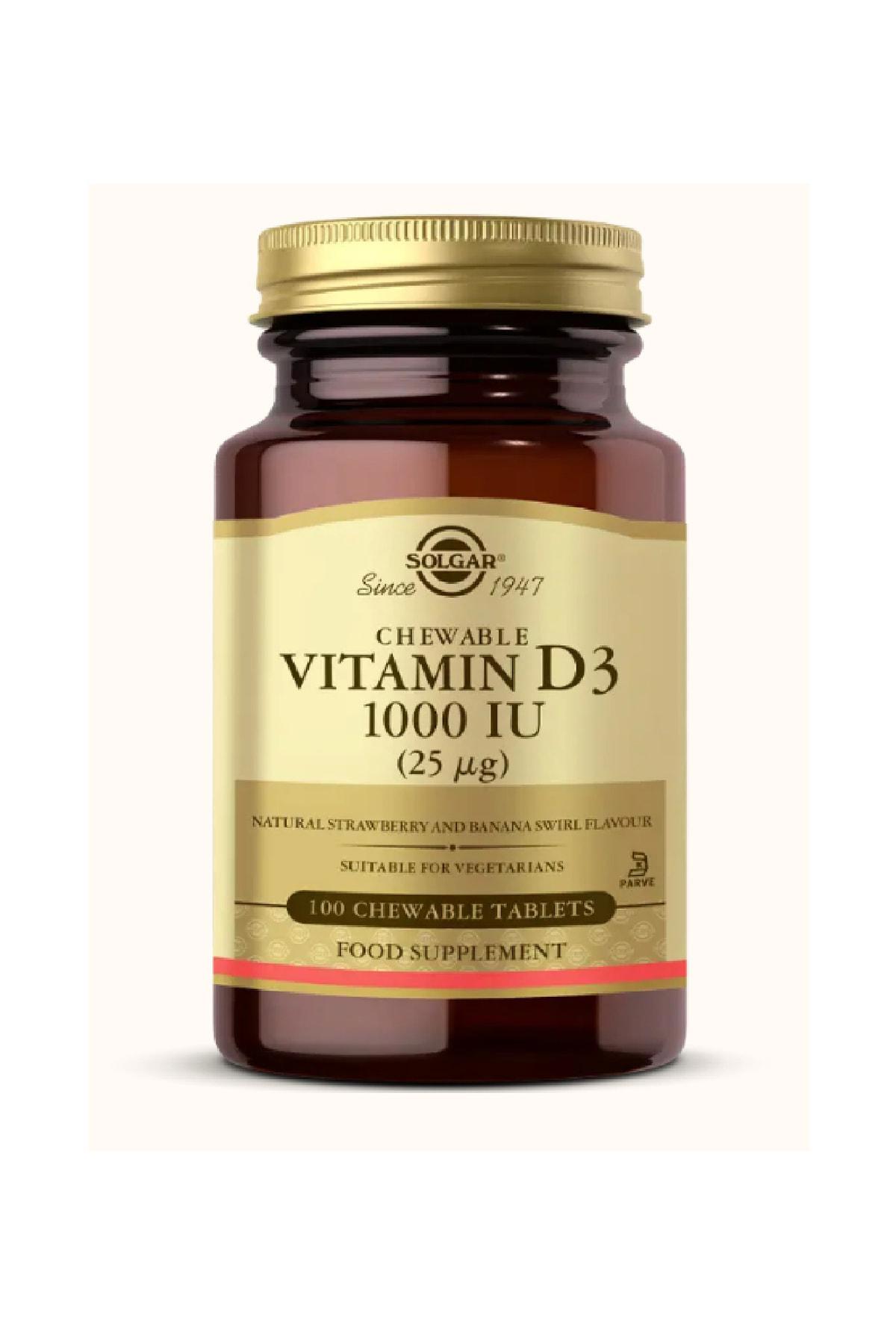 Solgar Vitamin D3 Aromasız Unisex 100 Tablet
